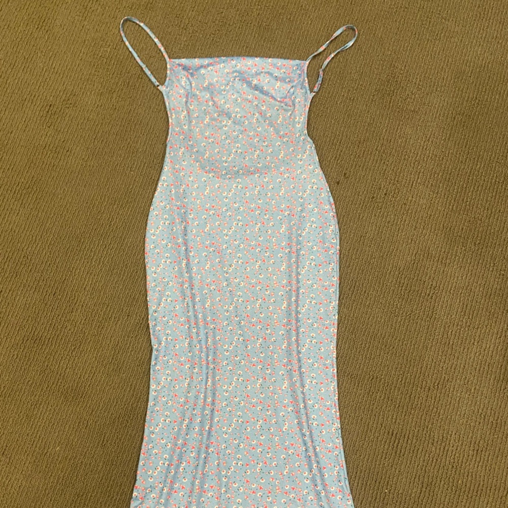 Backless floral dress